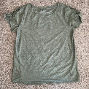 Eddie Bauer Heathered Light Olive Green Short Sleeve Tee Women’s Small